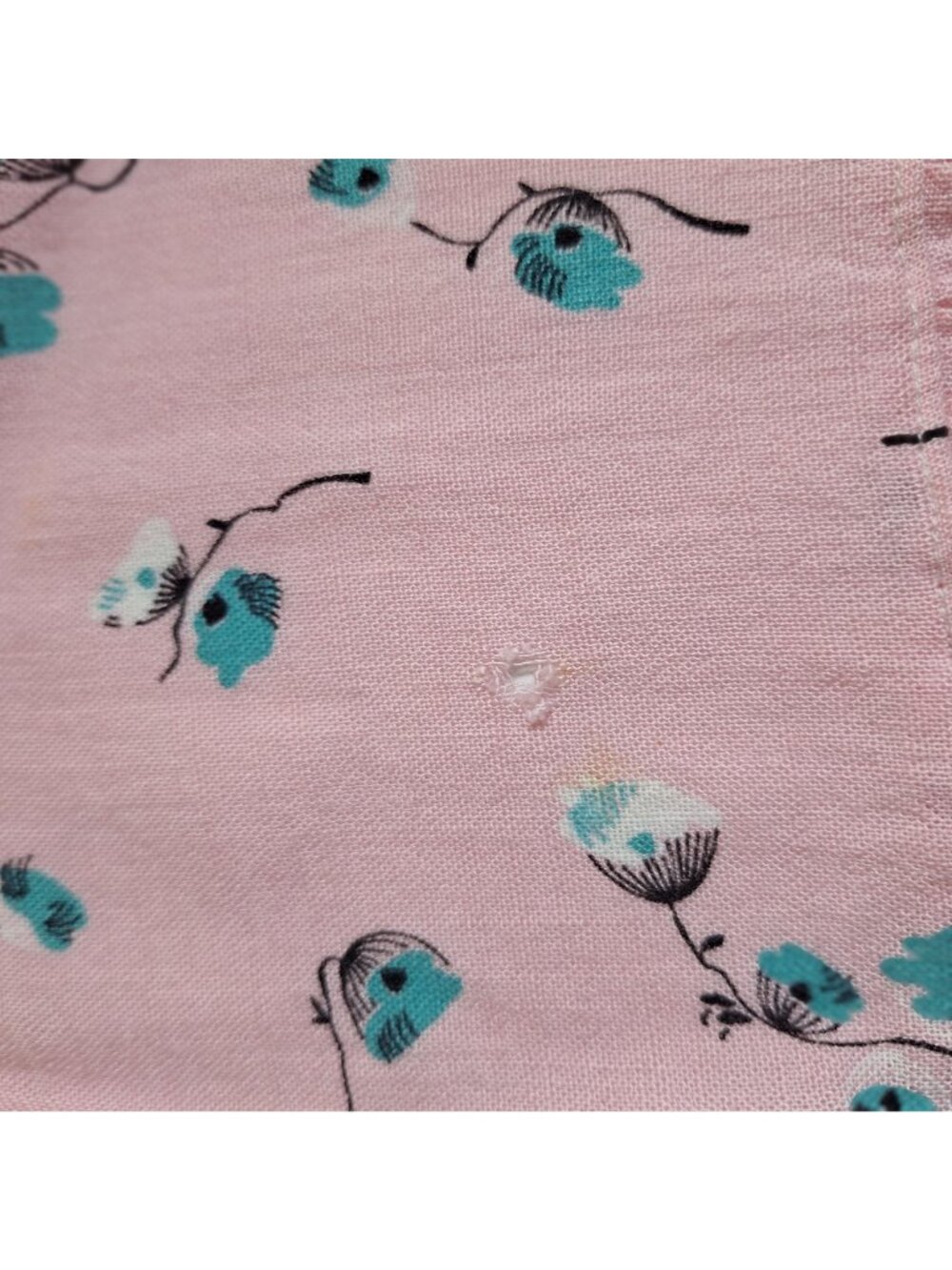 Pink Floral Ruffle Apron Cottage Core - Picture 3 of 7